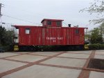 Caboose TF X5 on display, located at the Station